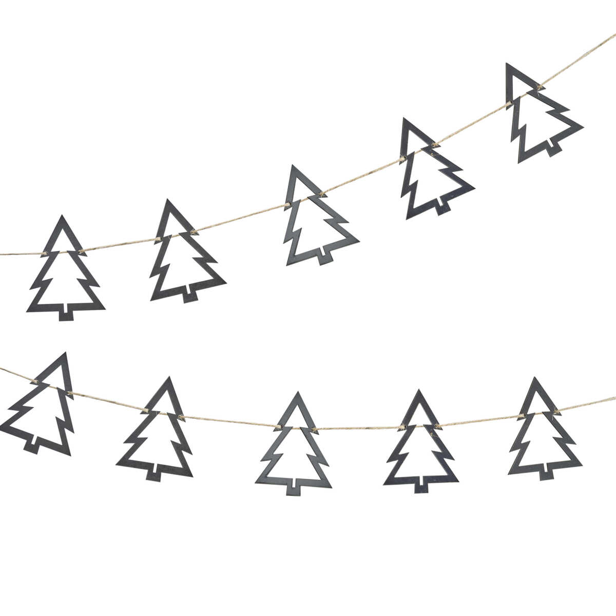 Black Wooden Tree Christmas Bunting - Image 3