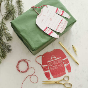 Red and White Festive Giant Jumper Gift Tags – Cosy Christmas