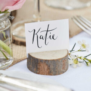 Wooden Place Card Holder – Rustic Country