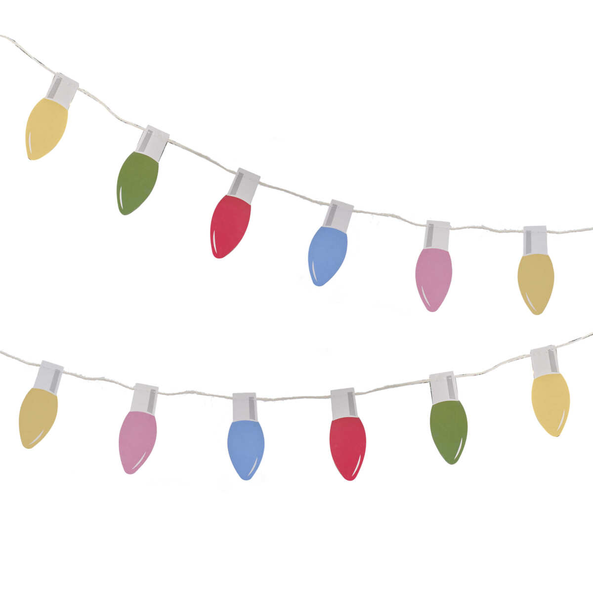 Multicoloured Lightbulb Christmas Garland - Image 3