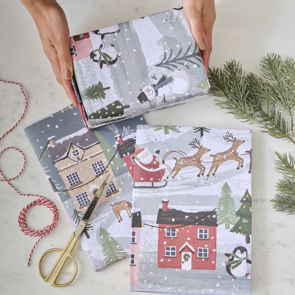 Christmas Scene Wrapping Paper - Image 2