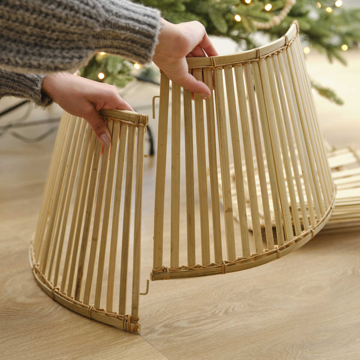 Bamboo Christmas Tree Skirt - Image 2