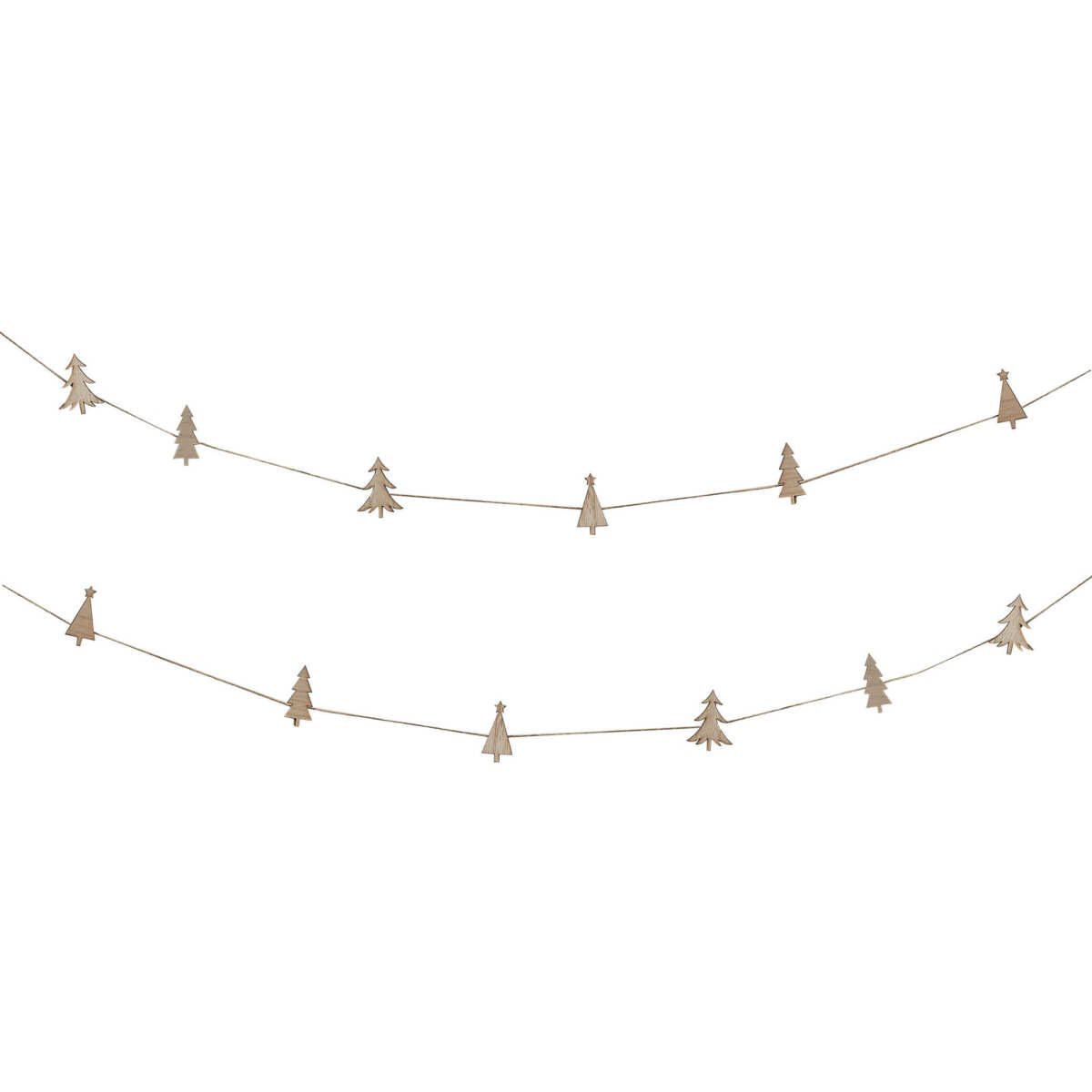 Wooden Tree Pegs Christmas Card Holder Bunting - Image 2