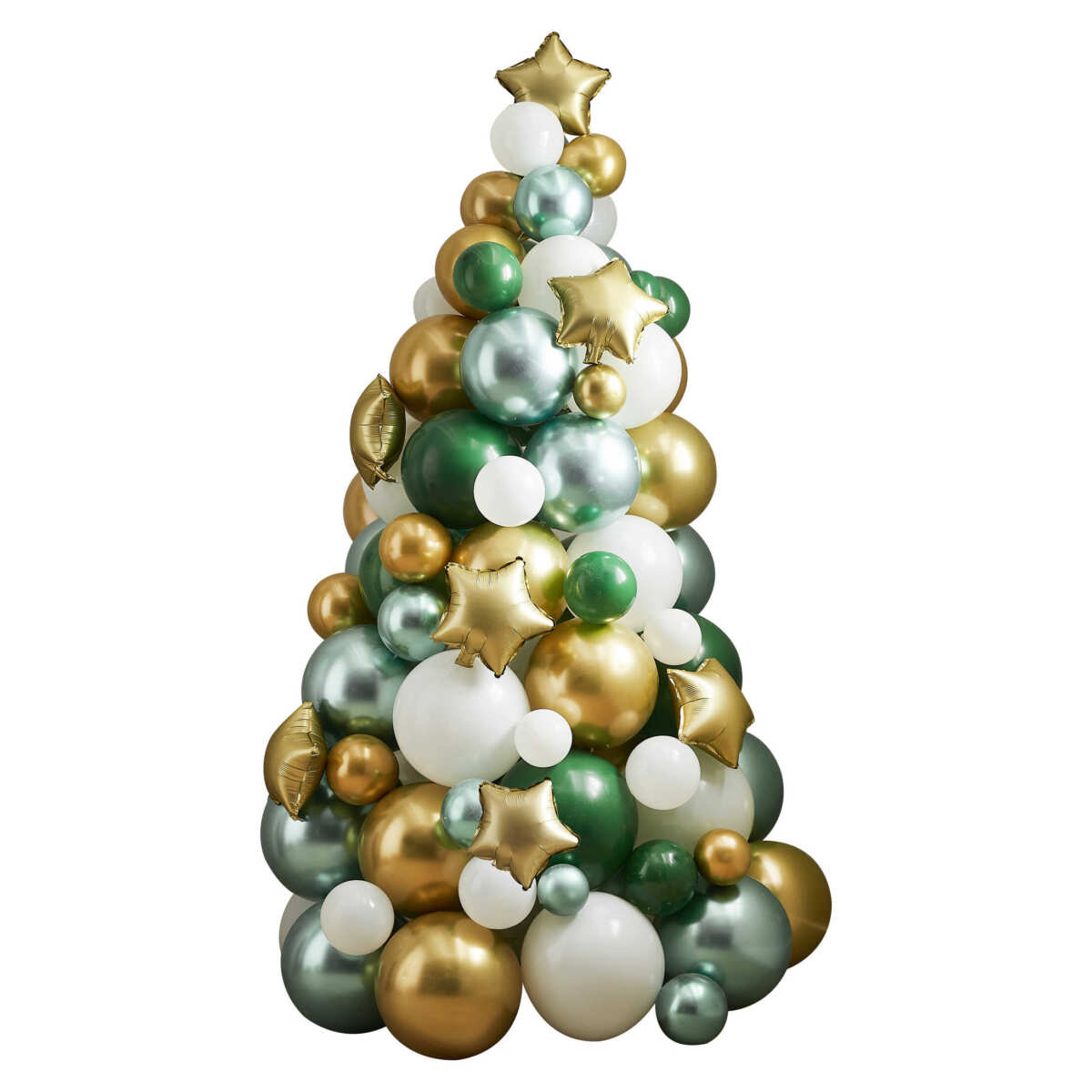 Green, Gold And White Balloon Christmas Tree - Image 2