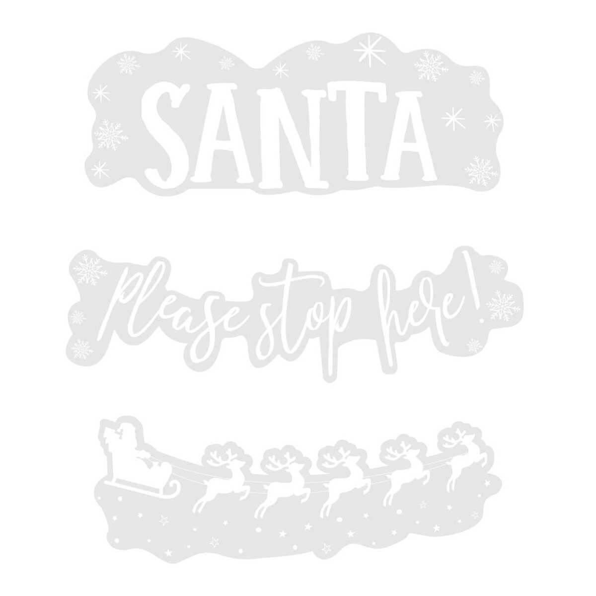 Santa Stop Here Window Sticker - Novelty Christmas - Image 3