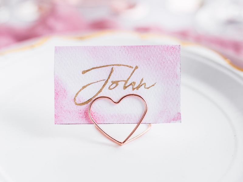 Place card holders Hearts, rose gold, 2.5 cm - Image 3
