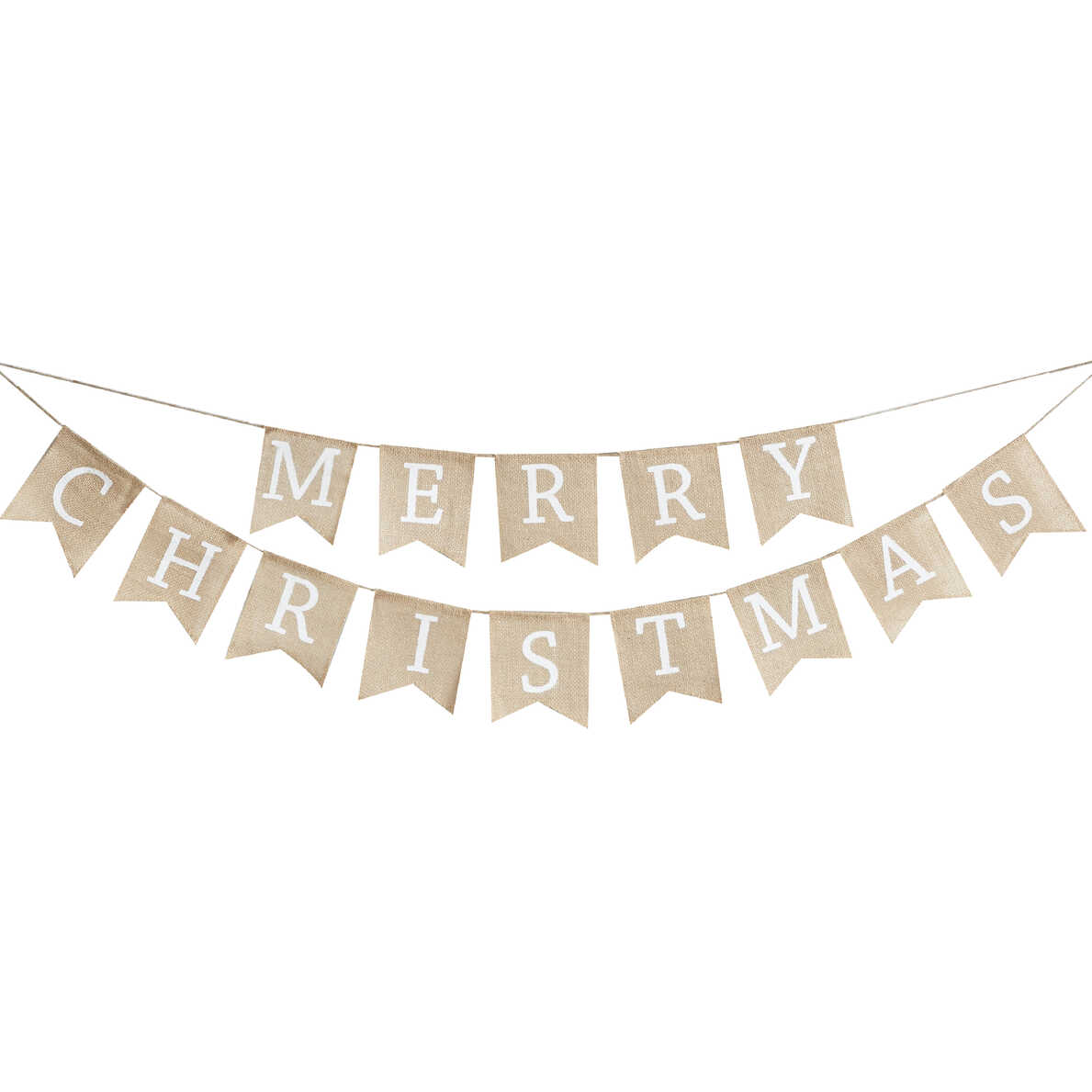 Hessian Burlap Merry Christmas Bunting - Image 2