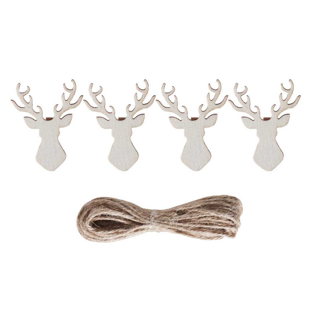 Stag Shaped Peg & Twine Christmas Card Holder Kit - Image 2