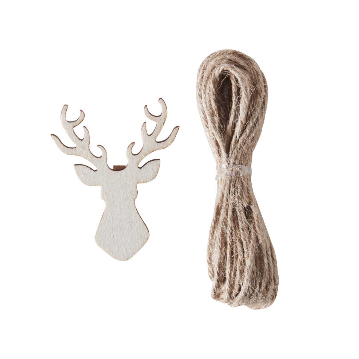 Stag Shaped Peg & Twine Christmas Card Holder Kit - Image 3
