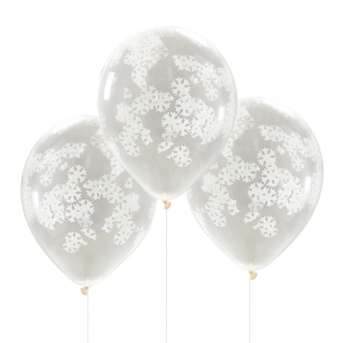 Snowflake Shaped Confetti Balloons - Image 3