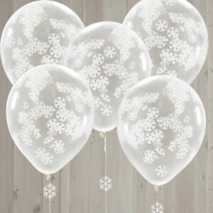 Snowflake Shaped Confetti Balloons