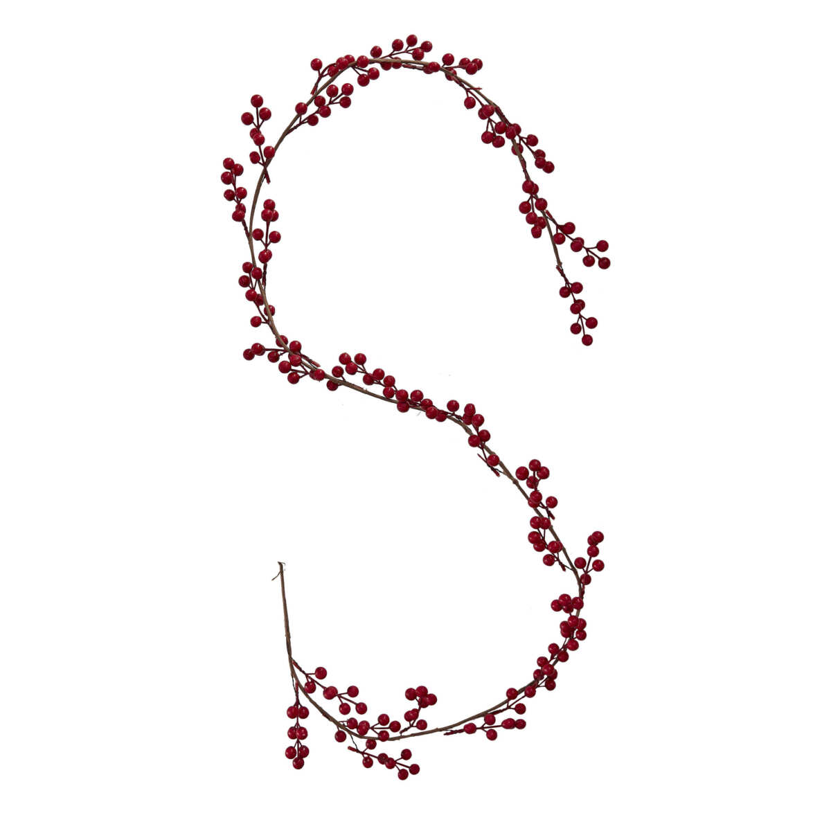 Red Berry Foliage Christmas Garland - Image 2