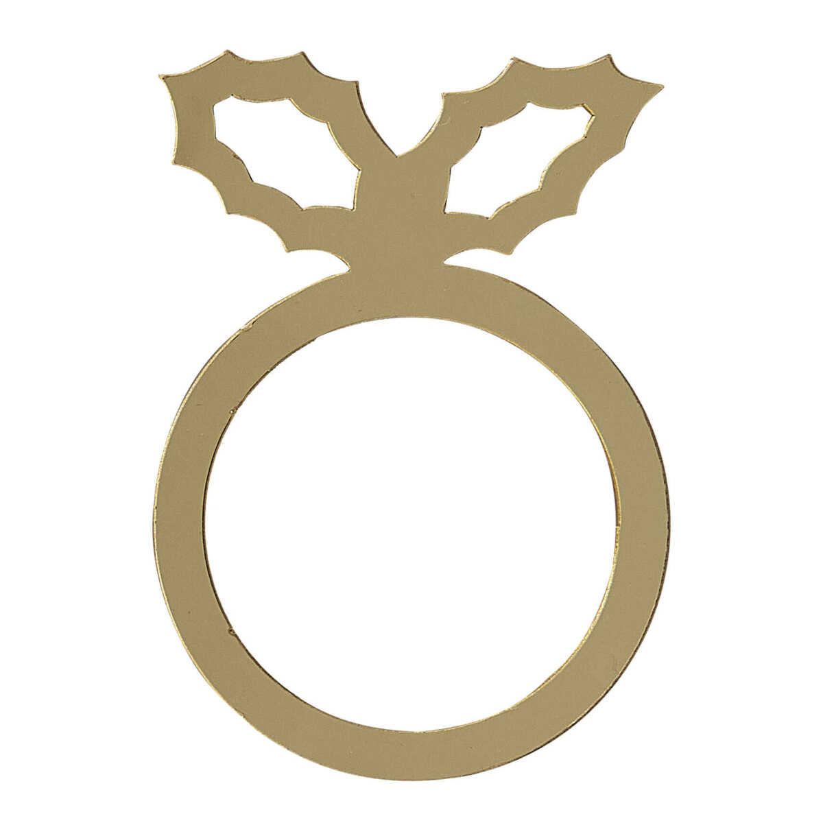 Gold Acrylic Holly Napkin Rings - Image 2