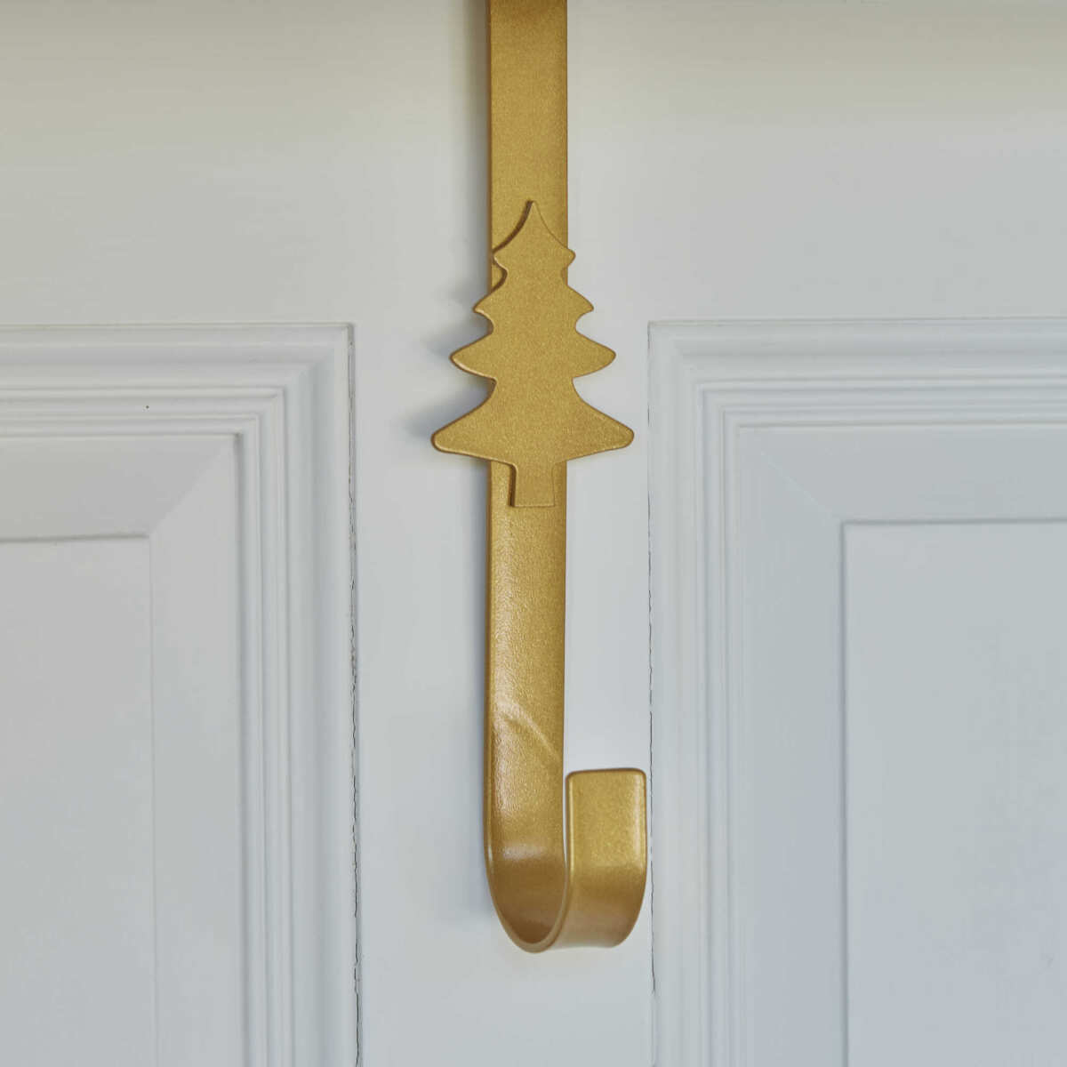 Gold Metal Christmas Tree Wreath Hanger - Image 2