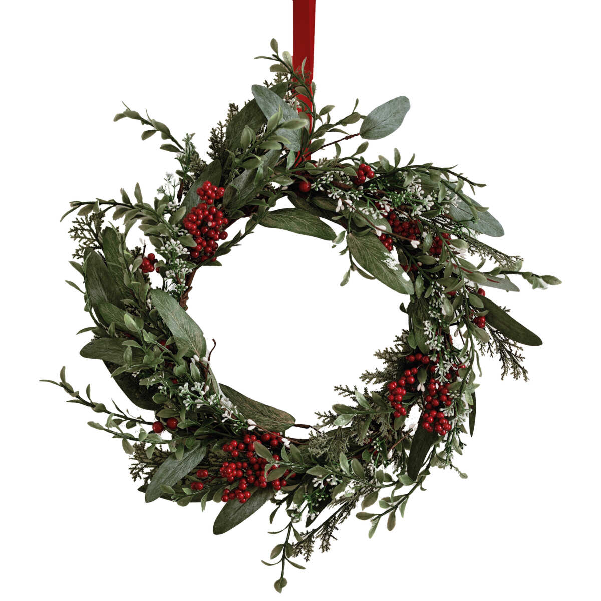 Foliage and Berries Christmas Door Wreath - Image 3