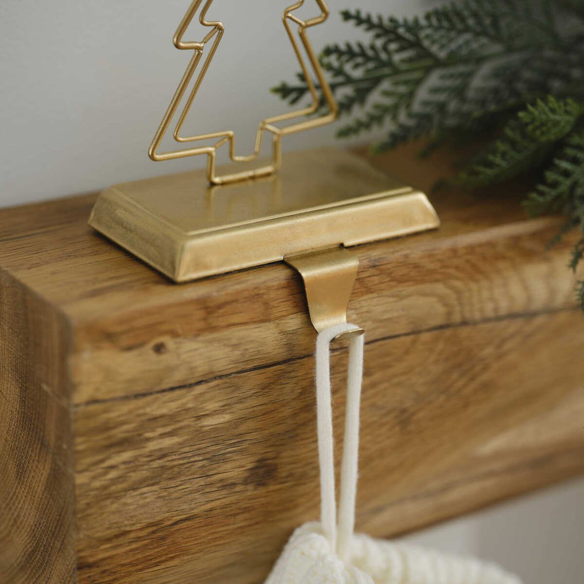Gold Christmas Tree Stocking Holder - Image 2