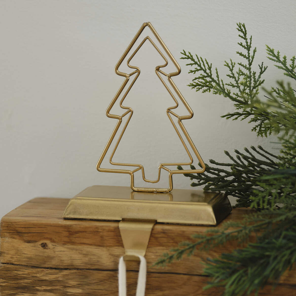 Gold Christmas Tree Stocking Holder - Image 3