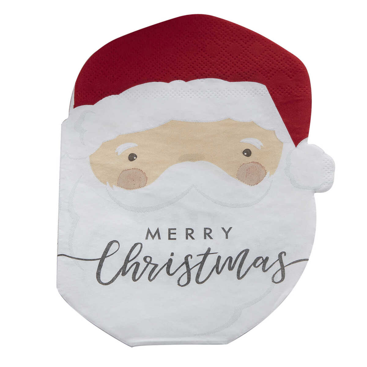 Santa Shaped Christmas Paper Napkins - Image 2