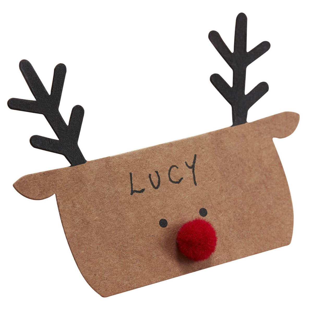 Kraft Reindeer Shaped Christmas Place Cards - Image 2