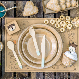 Pale Blue Wooden Cutlery Set