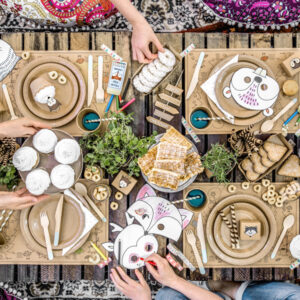 Pale Blue Wooden Cutlery Set