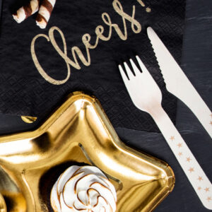 Gold Stars Wooden Cutlery  Set
