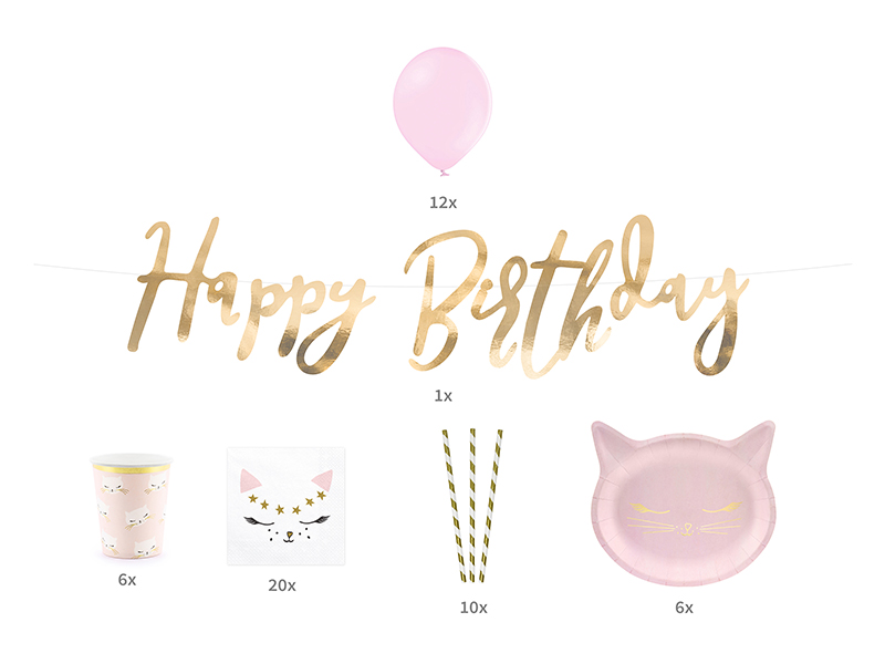 Puuurfect Pink Kitty - Party Decorations Set - Image 2