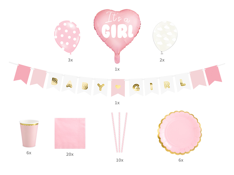 It's a Girl - Party Decorations Set - Image 2