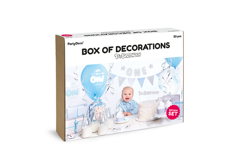 1st Birthday Silver Party Decorations Set - Image 3