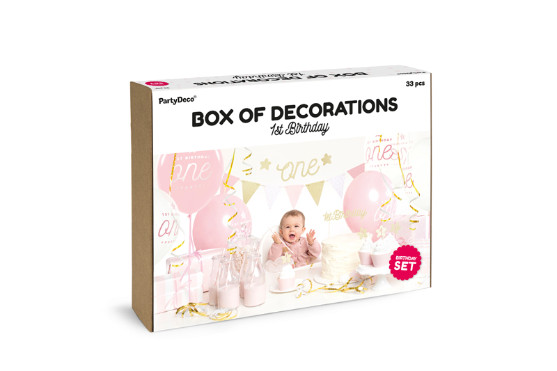 1st Birthday Gold Party Decorations Set - Image 3