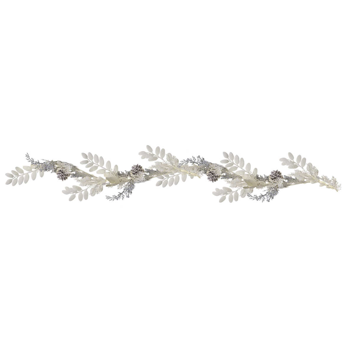 White and Silver Berry Foliage Garland - Image 4