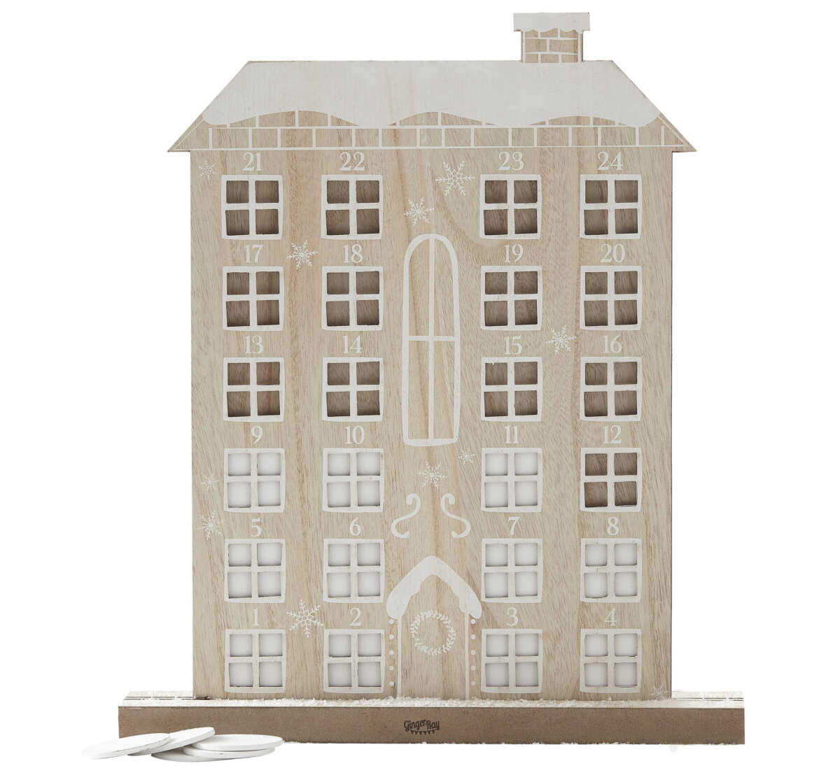Wooden House Reusable Advent Calendar - Image 2