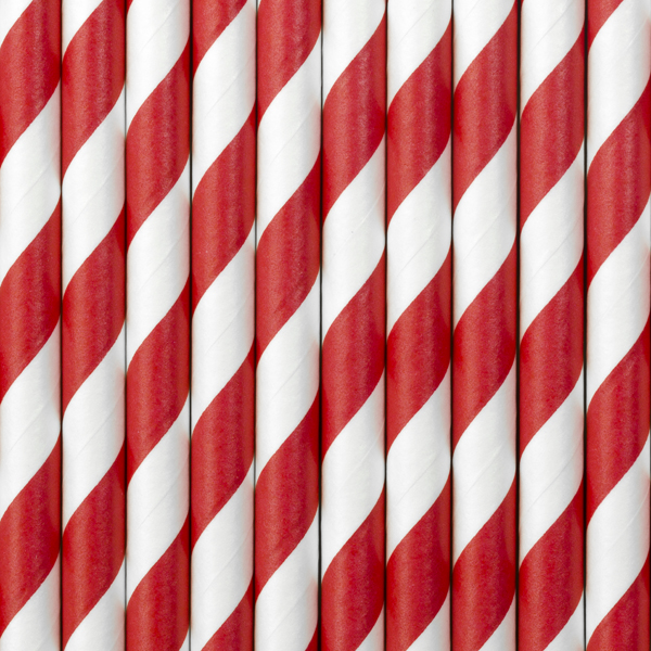 Red & White Paper Straws