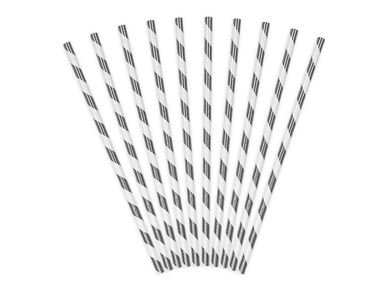 Paper Straws, silver, 19.5cm - Image 3
