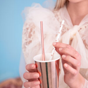 Paper Straws, light pink, 19.5cm