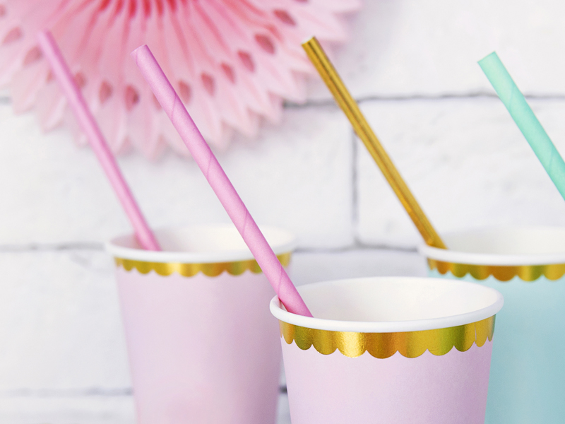 Paper Straws, light pink, 19.5cm