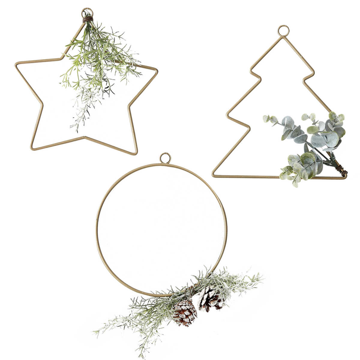 Hanging Christmas Hoop Decorations & Foliage - Image 2