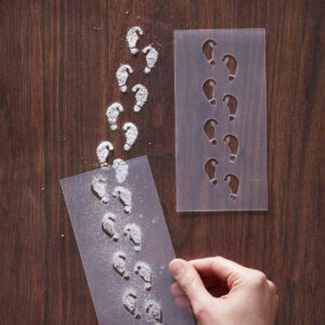Elf Shaped Christmas Footprint Stencil