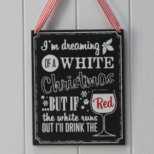 Christmas Wooden Chalkboard Wine Sign – Vintage Noel