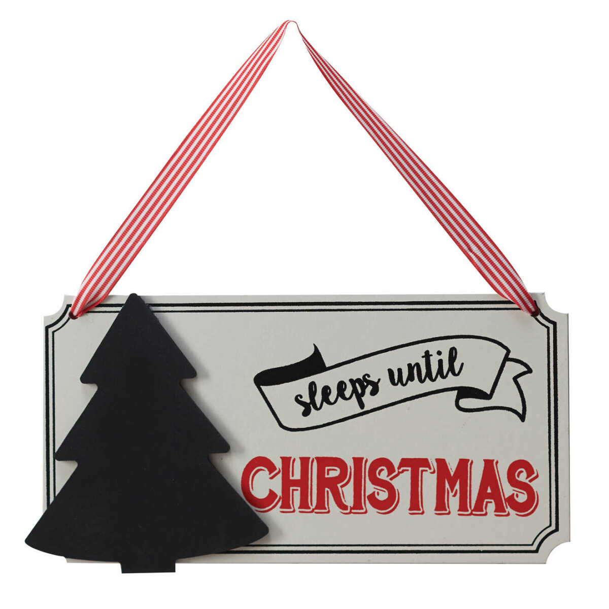 Festive Sleeps Until Christmas Chalkboard Sign - Vintage Noel - Image 2