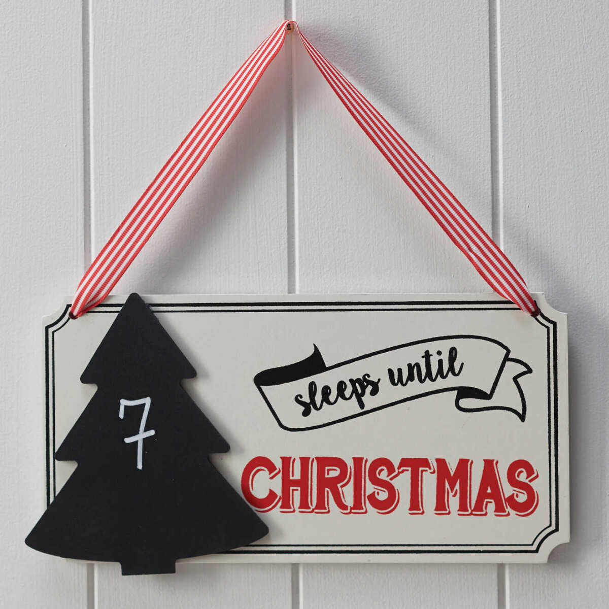 Festive Sleeps Until Christmas Chalkboard Sign - Vintage Noel - Image 3