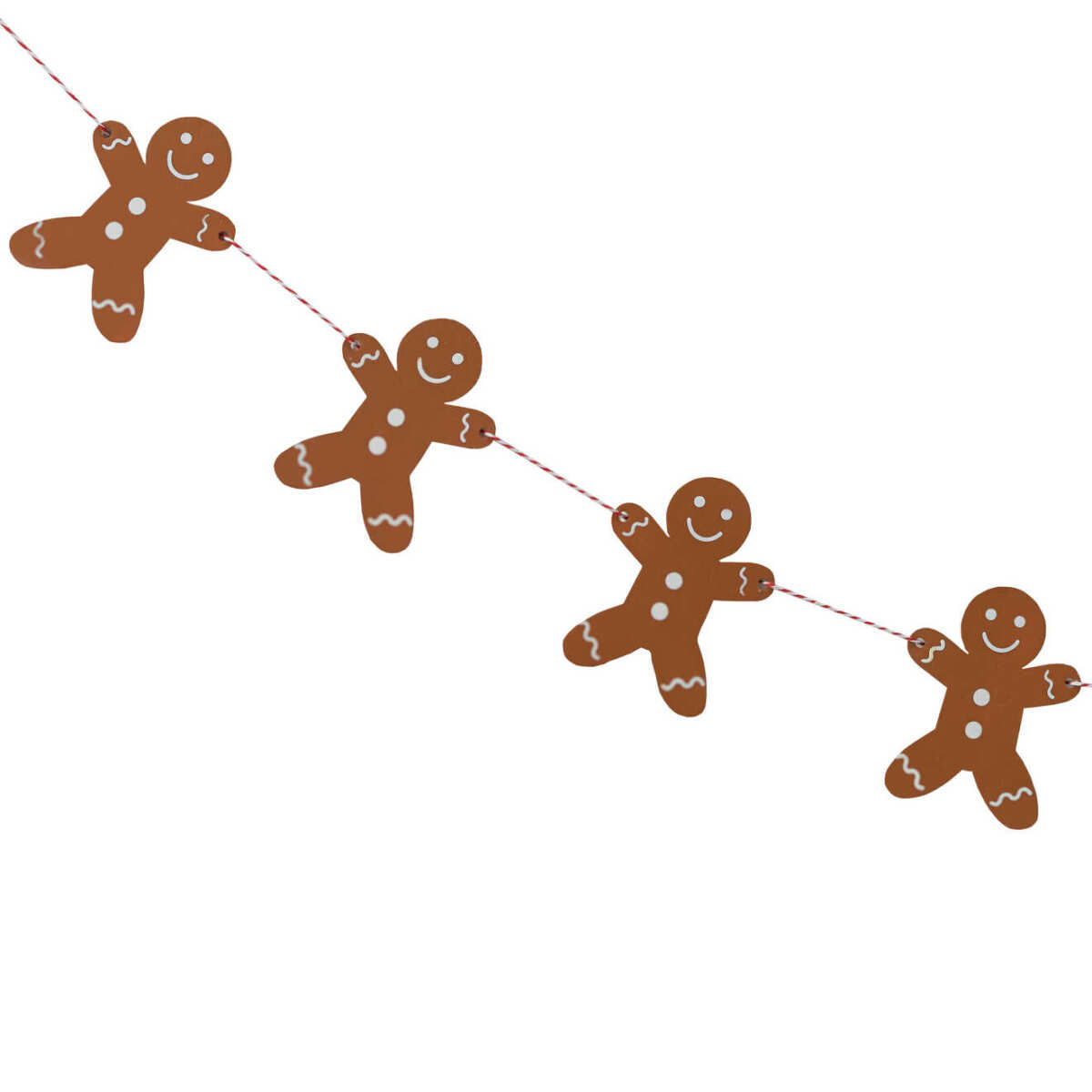 Gingerbread Man Wooden Christmas Bunting - Image 2