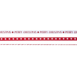 Red & White Merry Christmas Ribbon Kit