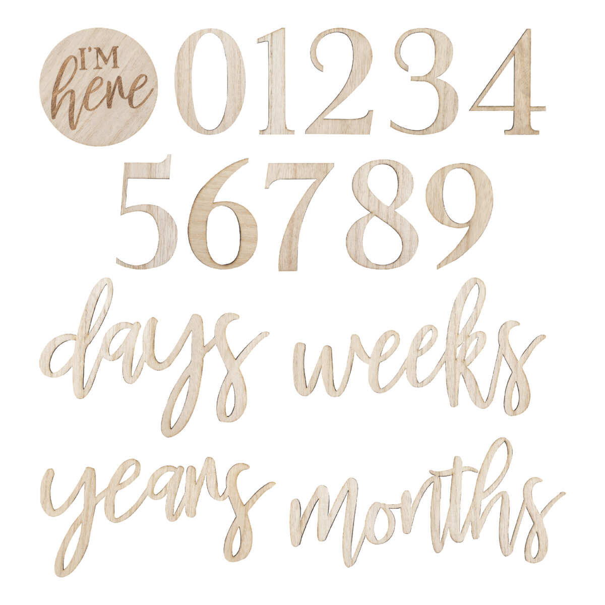 Wooden Pregnancy & Baby Milestone Signs - Image 2