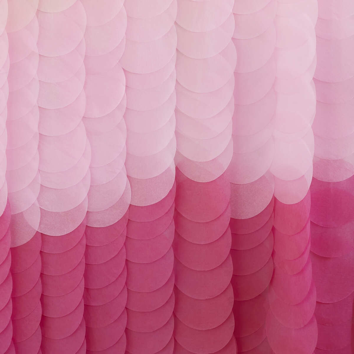 Pink Ombre Tissue Paper Disc Party Backdrop - Image 2