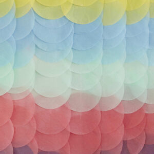 Rainbow Tissue Paper Disc Party Backdrop