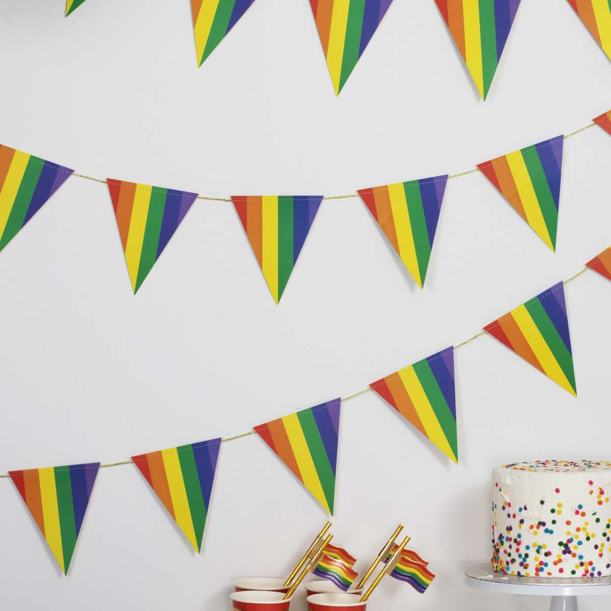 Rainbow Triangle Bunting Decoration