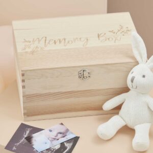 Wooden Baby Memory Keepsake Box