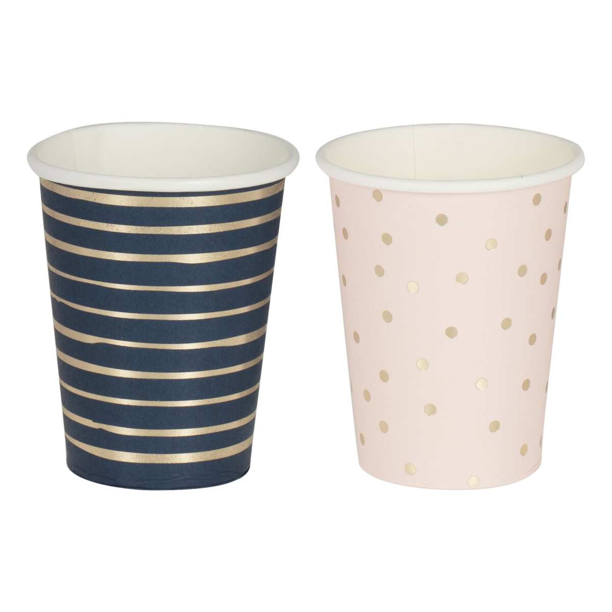 Gold Foiled Pink And Navy Mixed Baby Shower Cups - Image 2