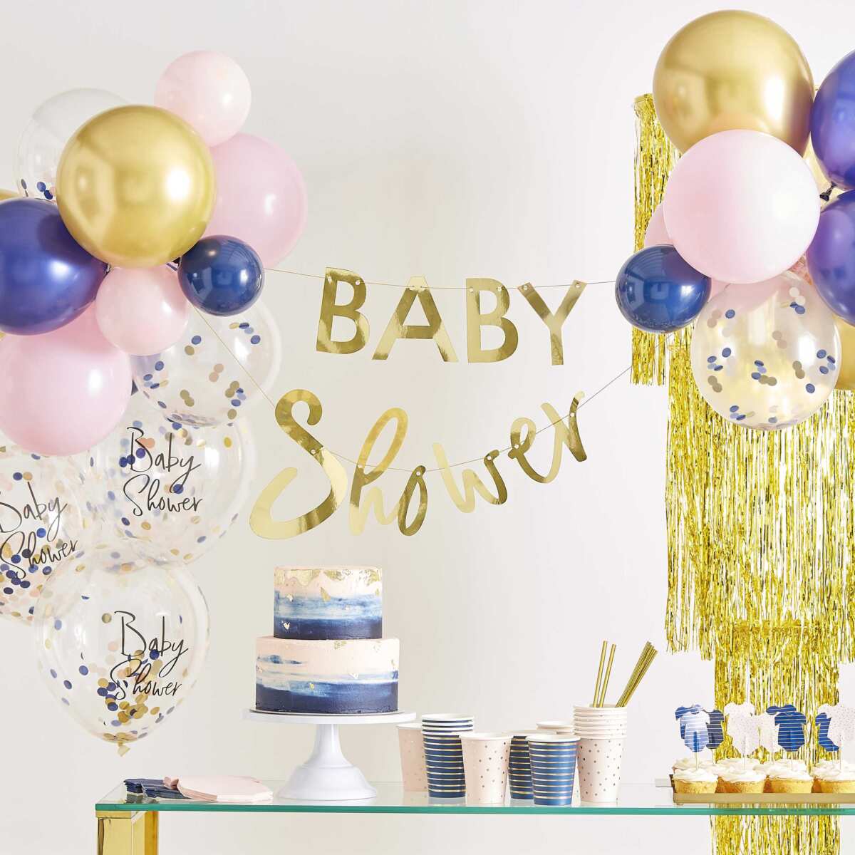 Gold Foiled Gender Reveal Party Photo Booth Props - Image 4